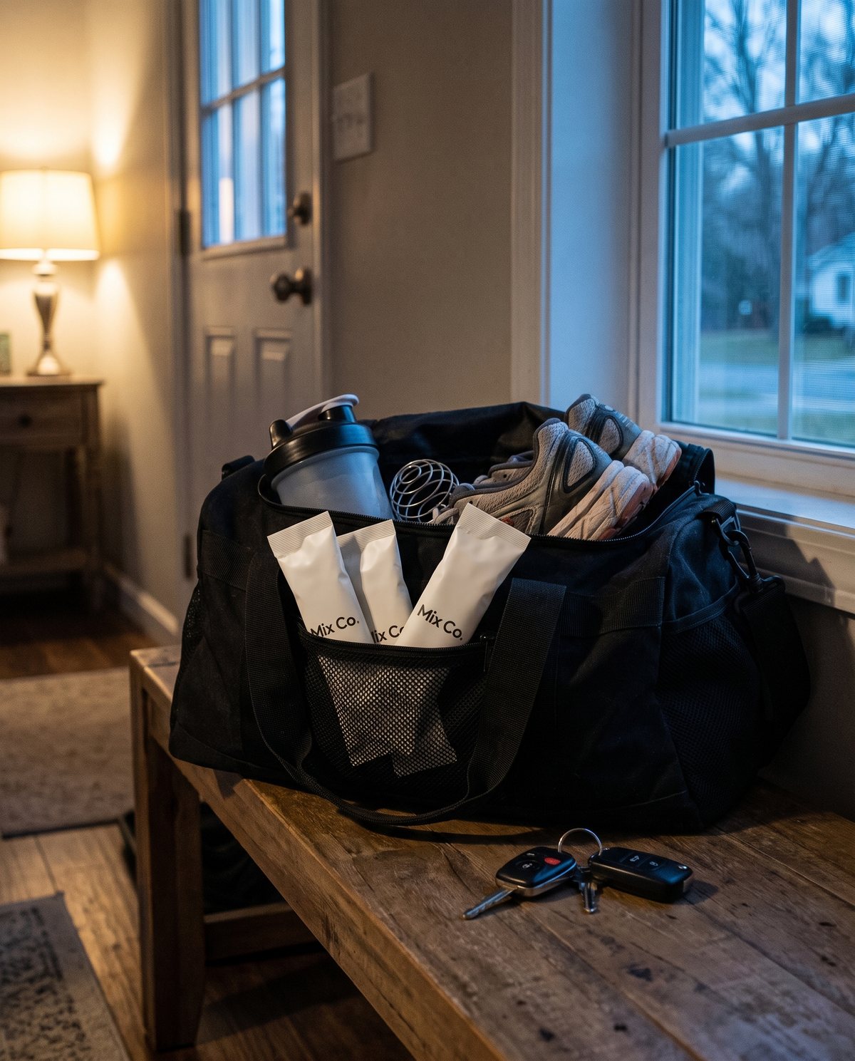 Stick packs in a gym bag